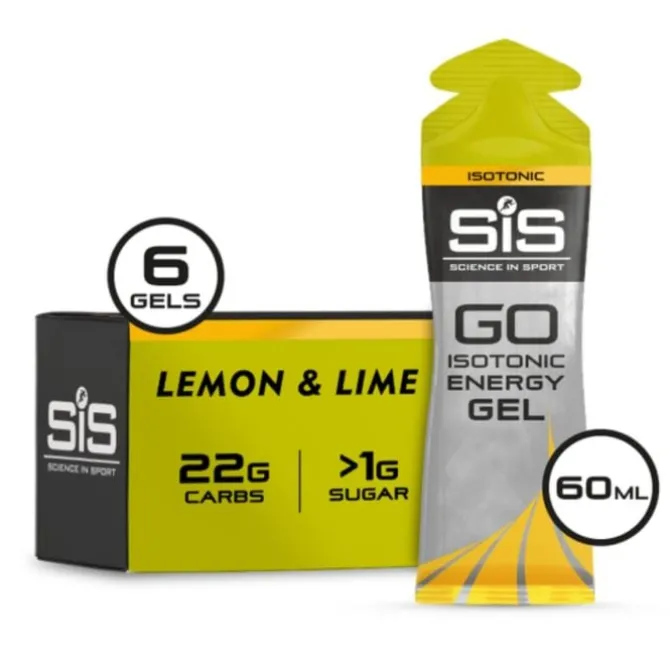 SIS Ravintolisät^GO Isotonic Energy Gel 6x60ml. Lemon/Lime Keltainen