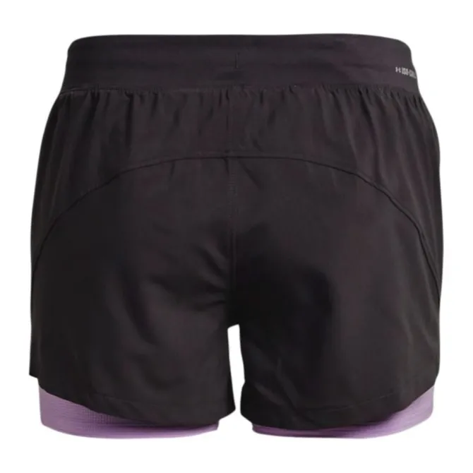 Under Armour Lyhyet Trikoot Ja Shortsit^Iso-Chill Run 2-In-1 Shorts Musta