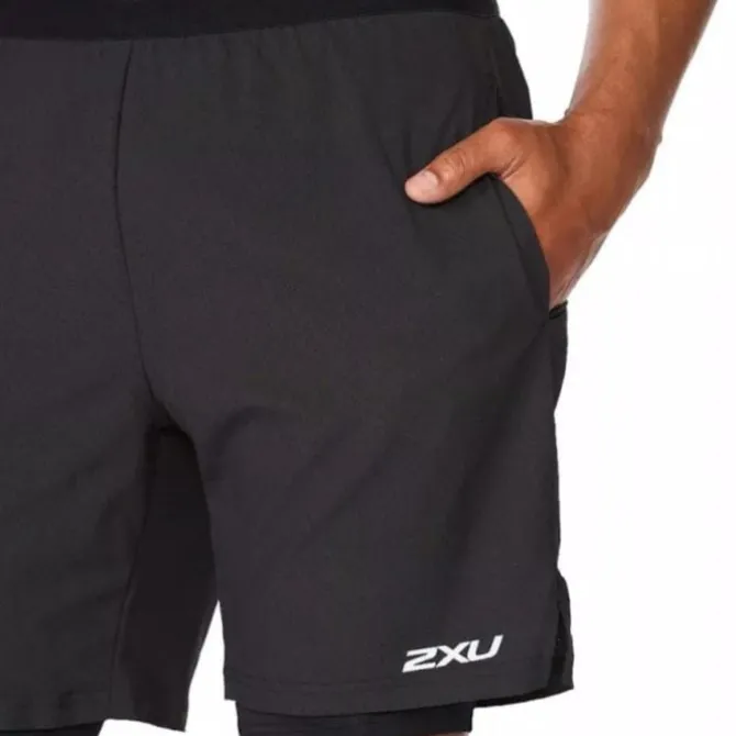 2XU Lyhyet Trikoot Ja Shortsit^Aero 2in1 7inch Shorts Musta